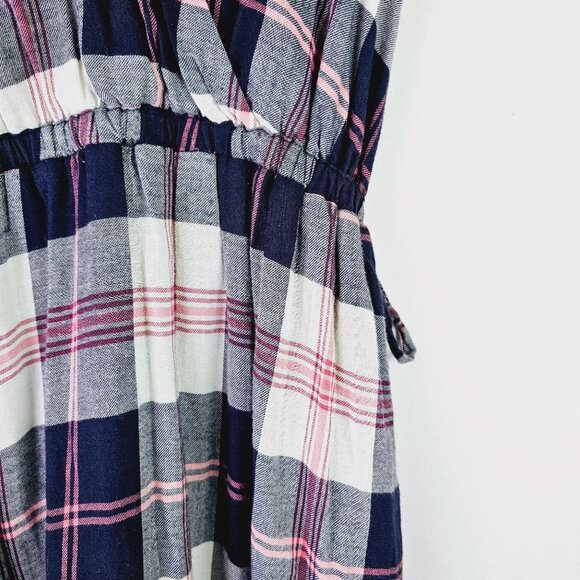 Isabella Sinclair Dickens Plaid Criss Cross Ruffle Hem Dress, Sz XS - Picture 6 of 10